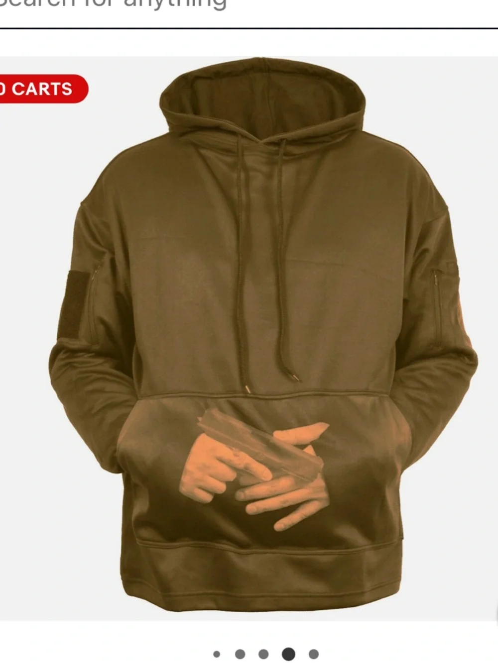 Rothco Concealed Carry Hoodie Easy Access CCW Large Kangaroo Pocket Camo